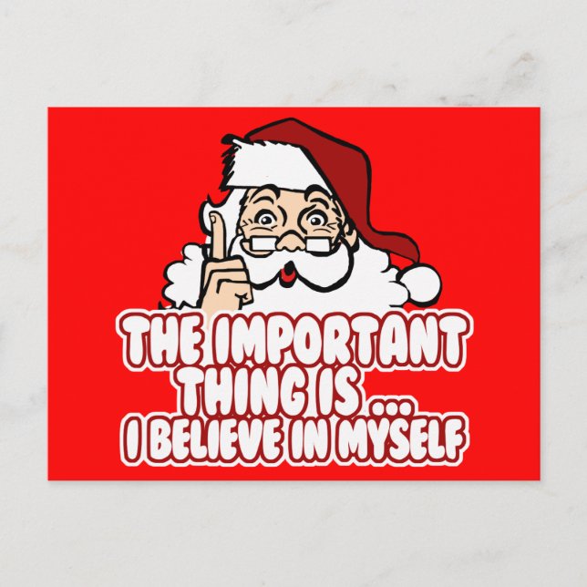 Jultomten Tro i sig Helg Vykort (Framsida)