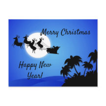 jultomten Tropical jul TreesCard