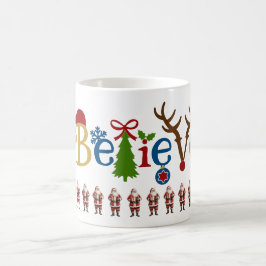 Jultomten tror på jul kaffemugg