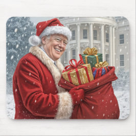 Jultomten-trump med gift-flagga musmatta