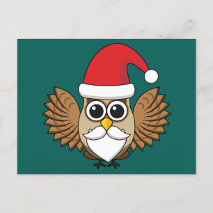 Jultomten Uggla Helg Vykort