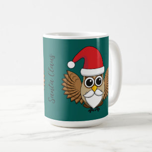 Jultomten Uggla Lägg till ditt namn Kaffemugg