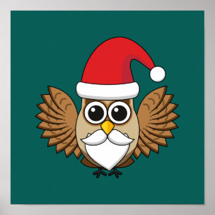 Jultomten Uggla Poster