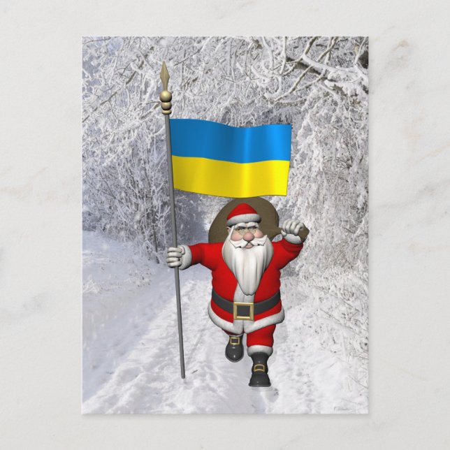 Jultomten Ukraina Helg Vykort (Framsida)
