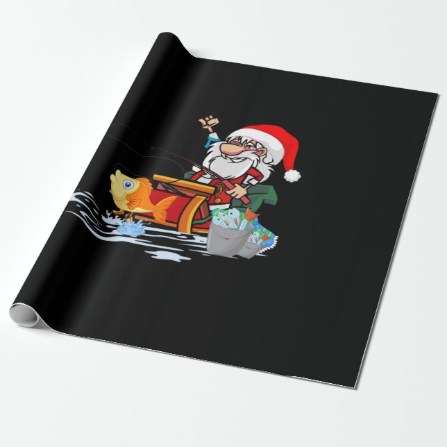 Jultomten under jul presentpapper (Utrullad)