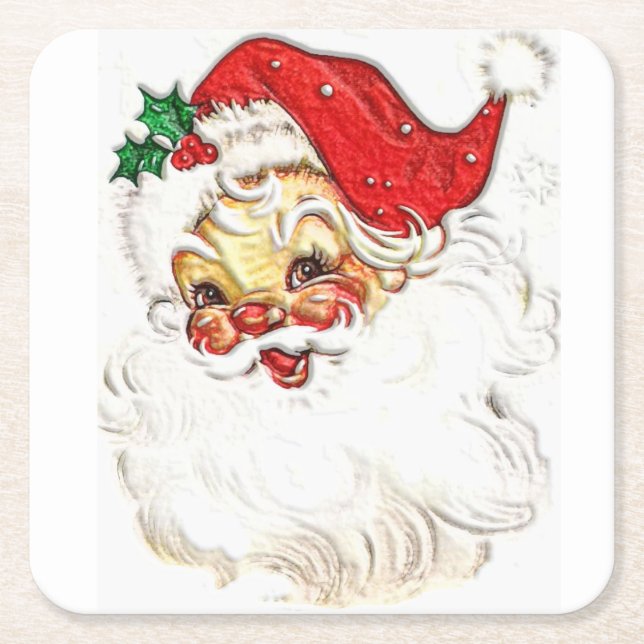 Jultomten Underlägg Papper Kvadrat (Framsidan)