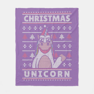 jultomten unicorn christmas fleecefilt