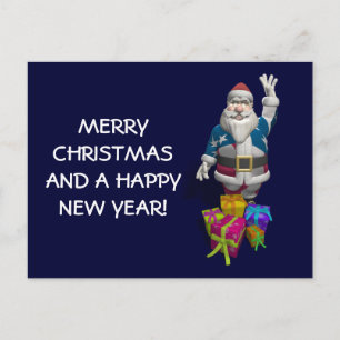 JULTOMTEN USA FLAGGA JACKA HELG VYKORT