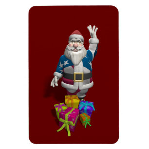 JULTOMTEN USA FLAGGA JACKA MAGNET