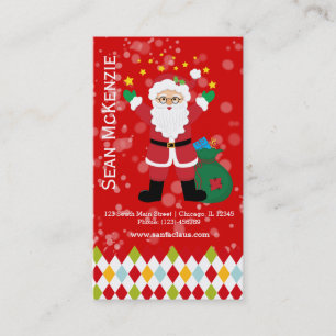 Jultomten * välj bakgrund färg visitkort