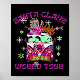 JULTOMTEN VÄRLD TOUR lustigt 70:s stil Poster