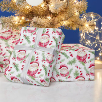 Jultomten vattenfärgsmerry vibe presentpapper