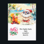 JULTOMTEN vid Hawaii Beach till jul Helg Vykort<br><div class="desc">Fira säsongen med en tropisk snopp! Det här festkortet för inbjudan ger Jultomten en solig dag på en vacker hawaiisk strand. Perfekt för din julfest, din strandsamling eller din familjs sammankomst, det här kortet skapar en roligt och ett unikt firande. Anpassa detaljerna till vänner och familj i inbjudan för att...</div>