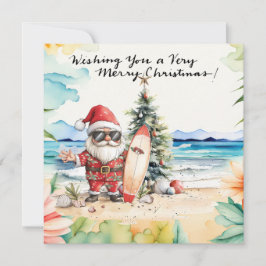 JULTOMTEN vid Hawaii Beach till jul Julkort