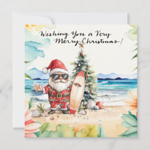 JULTOMTEN vid Hawaii Beach till jul Julkort
