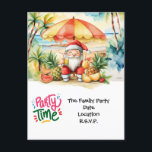 JULTOMTEN vid Hawaii Beach till jul Vykort<br><div class="desc">Fira säsongen med en tropisk snopp! Det här festkortet för inbjudan ger Jultomten en solig dag på en vacker hawaiisk strand. Perfekt för din julfest, din strandsamling eller din familjs sammankomst, det här kortet skapar en roligt och ett unikt firande. Anpassa detaljerna till vänner och familj i inbjudan för att...</div>