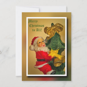Jultomten vid Julgran-Vintagen