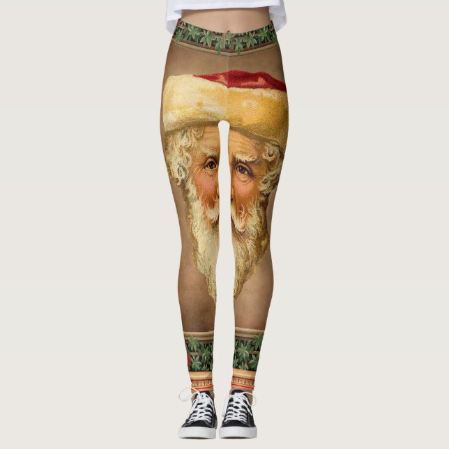Jultomten Vintage Kvinnors förbund Leggings (Framsida)