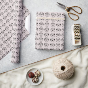 Jultomten Vintage Mönster Wrapping Papper Presentpapper
