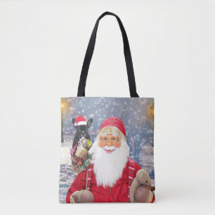 Jultomten w jul Gifts Fransk Bulldog Tygkasse