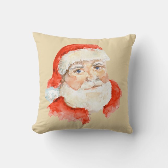 Jultomten Watercolor Dekorativ kudde (Framsida)