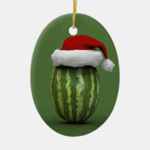 jultomten Watermelon Julgransprydnad Keramik