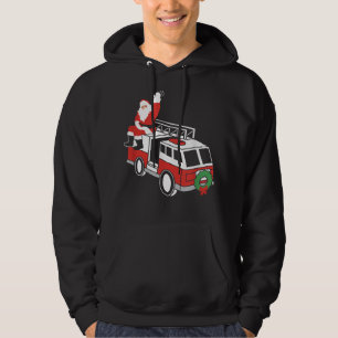 Jultomten Wave on Fire Lastbil Firefighter Chris Hoodie