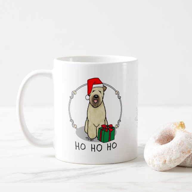 Jultomten Wheaten Terrier (vävs 1 b2) Cute Kaffemugg (Med munk)