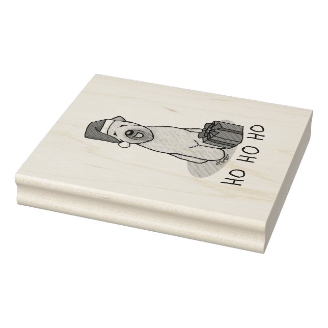 Jultomten Wheaten Terrier (vävs 1 b2) Cute Stämpel (Stämpel)