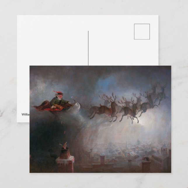 Jultomten | William Holbrook Beard | Vykort (Fram/baksida)