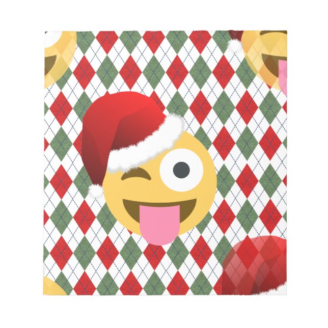 jultomten wink emoji anteckningsblock (Framsida)