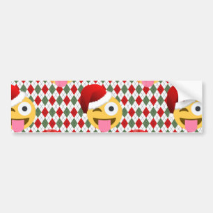 jultomten wink emoji bildekal