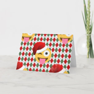 jultomten wink emoji helgkort