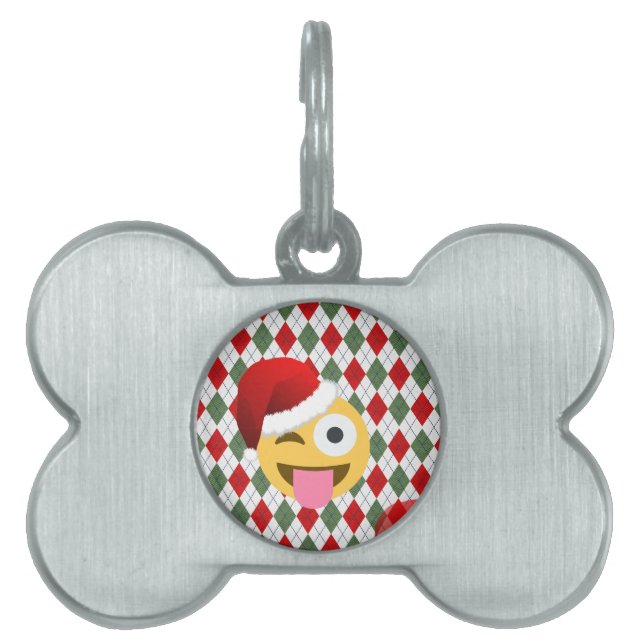 jultomten wink emoji ID-bricka husdjur (Framsidan)