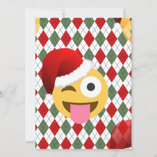 jultomten wink emoji julkort