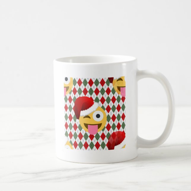 jultomten wink emoji kaffemugg (Höger)