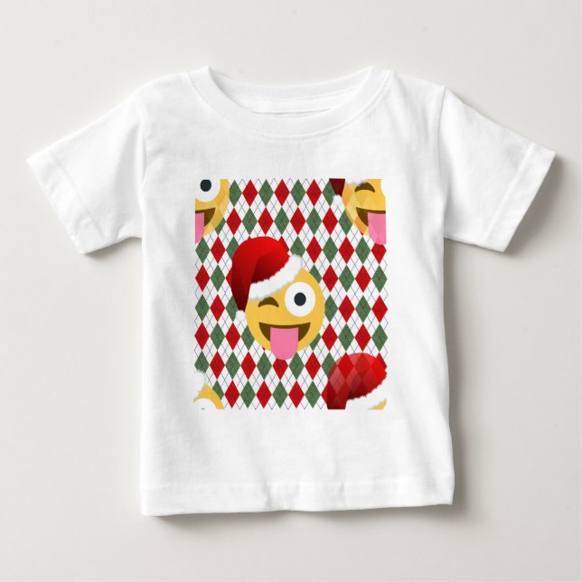 jultomten wink emoji t-shirt (Framsida)