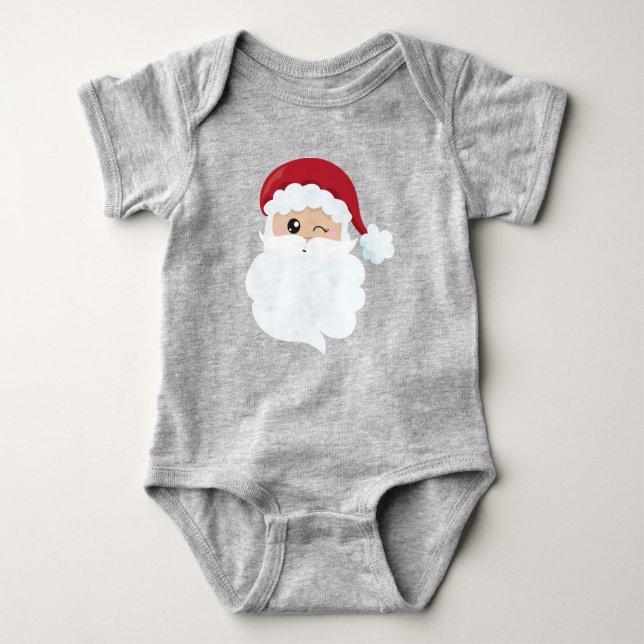 Jultomten, Winking Santa, Santa Hat, jul T Shirt (Framsida)
