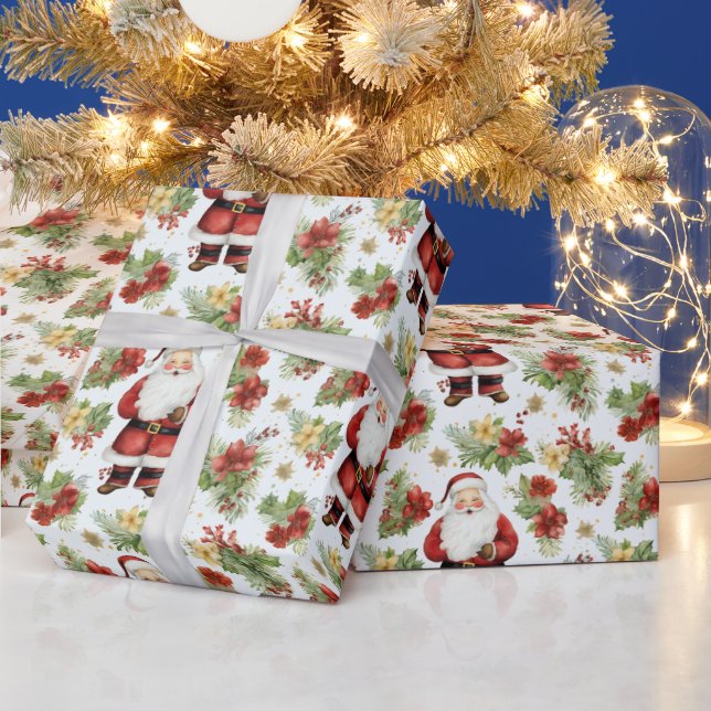 Jultomten Winter Berries Modern jul Presentpapper (Helgdagar)