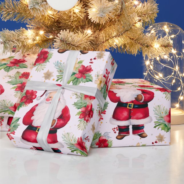 Jultomten Winter Berries Modern jul Presentpapper (Helgdagar)