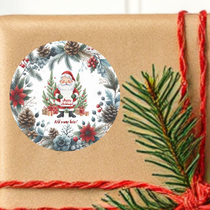 Jultomten Winter Wandan Glad helg Runt Klistermärke