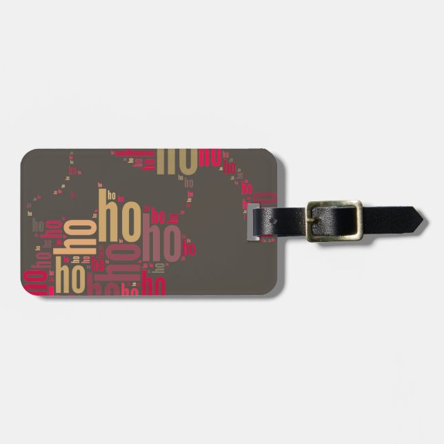 Jultomten wordMolnho Ho Ho Ho Bagagebricka (Horisontell Framsida)