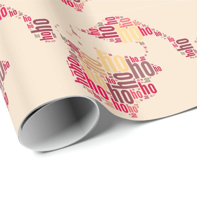 Jultomten wordMolnho Ho Ho Ho Presentpapper (Rullad Hörn)