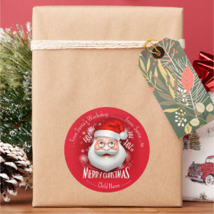 Jultomten Workshop God jul Runt Klistermärke