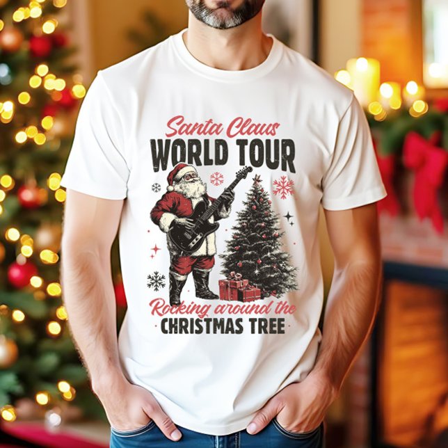 Jultomten World Tour Retro-julafton Manar T Shirt (Skapare uppladdad)
