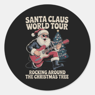 Jultomten World Tour Rocking runt Christma Klistermärke