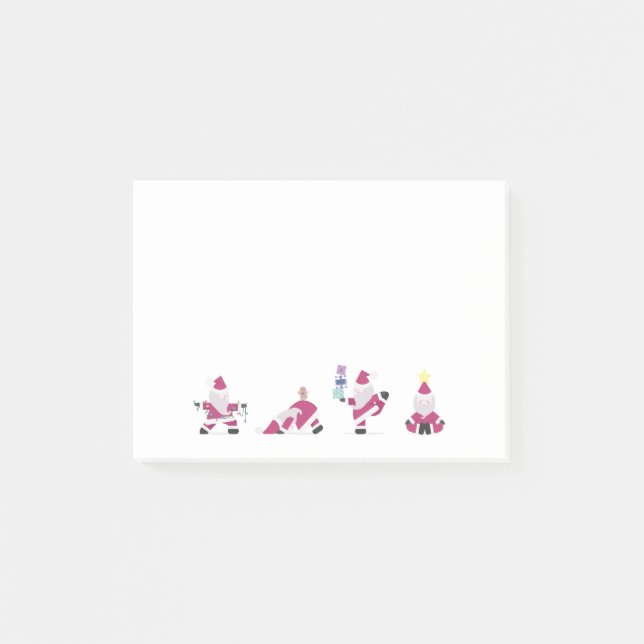 jultomten Yoga Helgdag Jingle-julmeditat Post-it Block (Framsida)