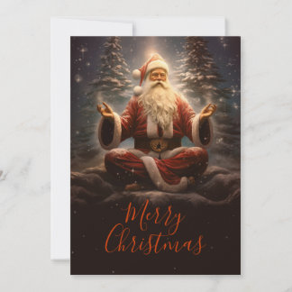 Jultomten Yoga Julkort