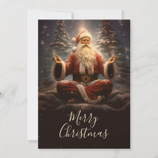 Jultomten Yoga Julkort