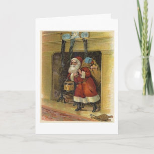 Jultomtenbesök Helgkort